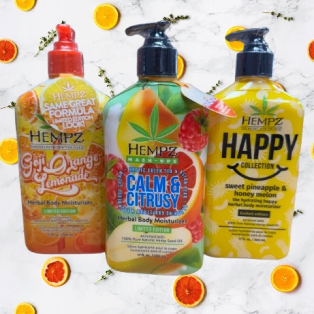 Hempz Herbal Body Moisturizer Lot of 3 Lotions with Hemp Seed Oil New, Sealed